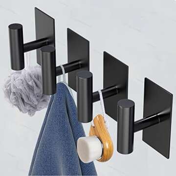 VAEHOLD Heavy Duty Adhesive Wall Towel Hooks