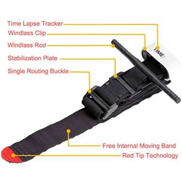 4 Pack Emergency Tourniquets for Critical Outdoor Safety