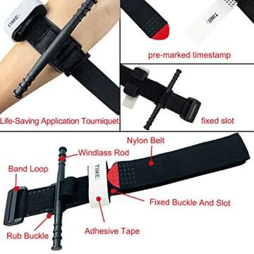 4 Pack Emergency Tourniquets for Critical Outdoor Safety