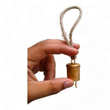 Set of 20 Pieces Bells For Crafts Christmas Bells Small Bells Brass bells Vintage Rustic Chime Jingle Bell Cow Bells Christmas Tree Crafts Decoration Hanging Bell Sleigh Bells Noise Makers Witch Bells