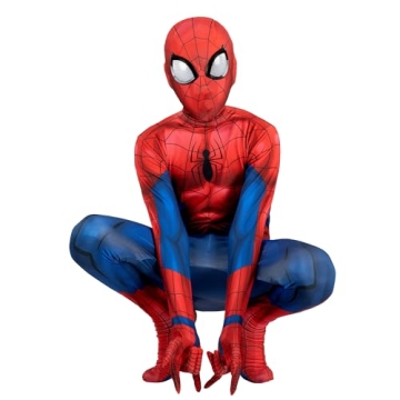Marvel Spider-Man Deluxe Youth Costume - Stretch Spandex, Hidden Zippers, XS