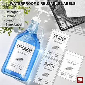 Glass Laundry Detergent Dispenser Set for Easy Organization