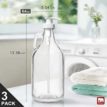 Glass Laundry Detergent Dispenser Set for Easy Organization