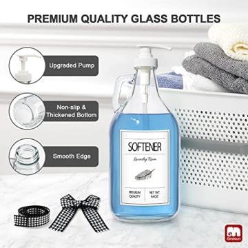 Glass Laundry Detergent Dispenser Set for Easy Organization