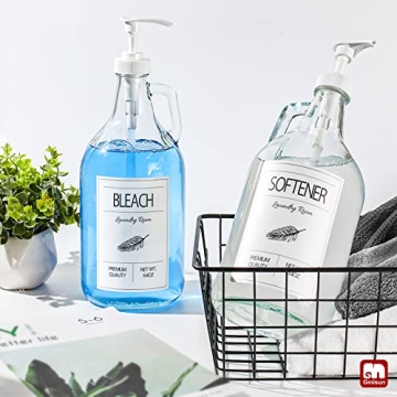 Glass Laundry Detergent Dispenser Set for Easy Organization