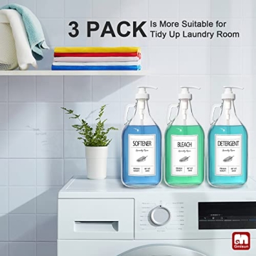 Glass Laundry Detergent Dispenser Set for Easy Organization