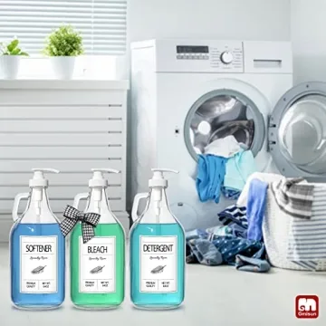 Glass Laundry Detergent Dispenser Set for Easy Organization