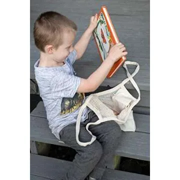 Reusable Mesh Grocery Shopping Bags - Organic Cotton Mesh Tote Bags - Net Farmers Market Bags with Reinforced Bottom - Mesh Mushroom Foraging Tote Bags - Portable Cotton French Market Tote (3 Bags)