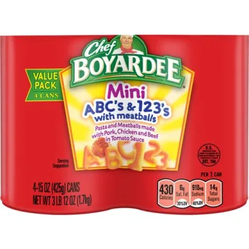 Chef Boyardee Mini ABC's and 123's with Meatballs 15 oz