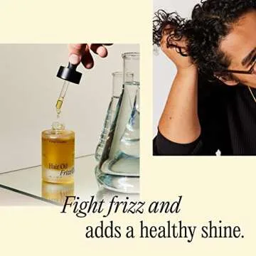 Firsthand Supply Hair Oil Frizz Control and Shine - Lightweight Oil - Clean & Non-toxic Hair Care Ingredients - With Argan Oil and Plant Based Keratin - 1.7oz (50ml)