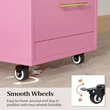 Wood Salon Trolley Cart with Wheels for Beauty Organizing
