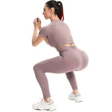 PINKSAVIOR Women’s Seamless Workout Sets for Ultimate Comfort