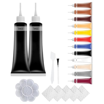 Advanced Leather Repair Gel & Cream Kit - Black - For Car Seats, Couch & Jackets