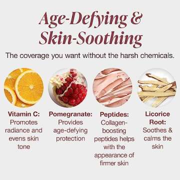 Mineral Fusion Full Coverage Foundation, Liquid Foundation - Olive 2- Olive Complexion w/Green Undertones, Lightweight Matte Finish, Up to 12 Hr Hydration, Hypoallergenic & Vegan, 1 fl. oz