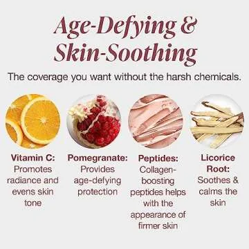 Mineral Fusion Full Coverage Foundation, Liquid Foundation - Olive 2- Olive Complexion w/Green Undertones, Lightweight Matte Finish, Up to 12 Hr Hydration, Hypoallergenic & Vegan, 1 fl. oz