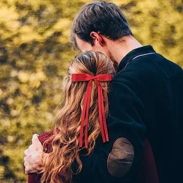 Ambesi Hair Accessories, Black Red Milky White Navy Blue Tassel Barrette Clips and Long Tail French Bows for Women Girls, Gift for Birthday/Party/Show/Christmas