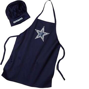 NFL Dallas Cowboys Chef Hat and Apron Set, Navy, One Size