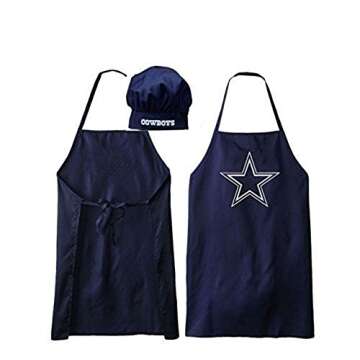 NFL Dallas Cowboys Chef Hat and Apron Set, Navy, One Size