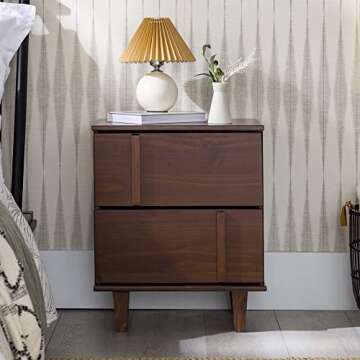 Walker Edison Sprague Solid Wood Nightstand with Drawers
