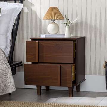 Walker Edison Sprague Solid Wood Nightstand with Drawers