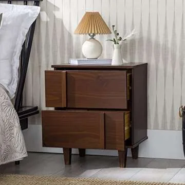 Walker Edison Sprague Solid Wood Nightstand with Drawers