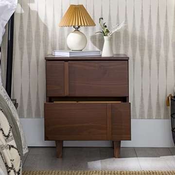 Walker Edison Sprague Solid Wood Nightstand with Drawers