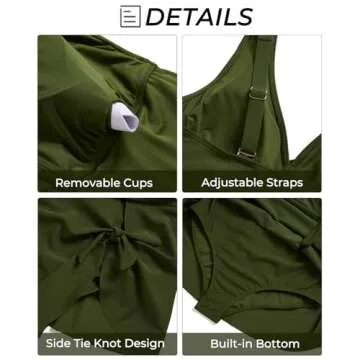 Aqua Eve Plus Size Swim Dress with Tummy Control