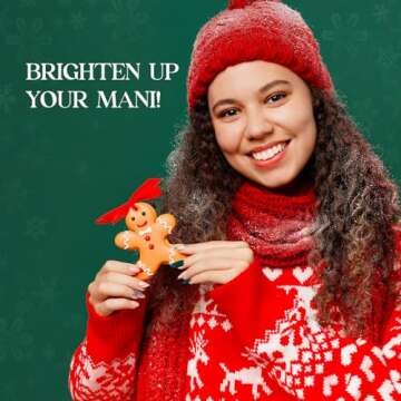 Beetles Carnival Evergreen Winter Gel Nail Polish Set 6 Pcs Glitter Green Sparkle Gel Polish Kit Soak Off UV Nail Lamp Avocado Dark Green Nail Gel Nail Kit Nail Art Design Gifts for Girls