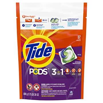 Tide PODS Laundry Detergent Soap Pods, Spring Meadow, 37 Count (Pack of 3 Bag Value Pack), Total 111...
