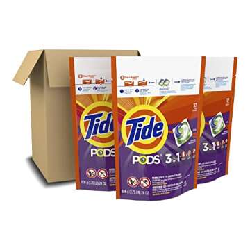 Tide PODS Laundry Detergent Soap Pods, Spring Meadow, 37 Count (Pack of 3 Bag Value Pack), Total 111 Count, HE Compatible