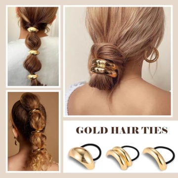 Stylish Papasgix Metal Hair Ties for Thick Hair Accessories