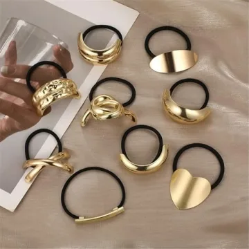 Stylish Papasgix Metal Hair Ties for Thick Hair Accessories
