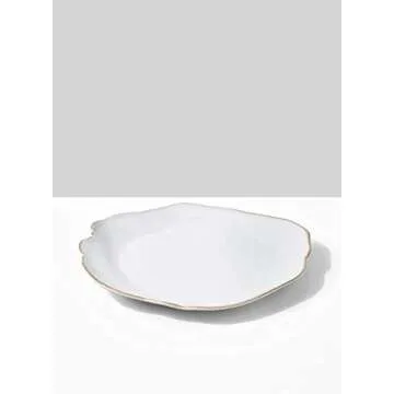 Elegant Medium Free-Form Ceramic Plates for Weddings