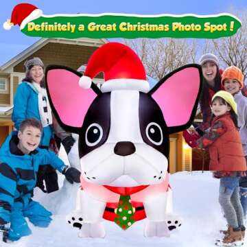 zukakii 5FT Christmas Inflatables Decorations Outdoor Built-in Bright LEDs, Cute Christmas Blow Up Yard Decorations with Xmas Hat Christmas Blowup Clearance Decor for Indoor Holiday Party