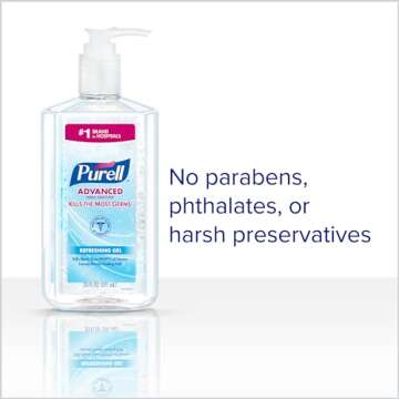 PURELL Advanced Hand Sanitizer Refreshing Gel, Clean Scent, 20 fl oz Pump Bottle (Pack of 12) – 3023-12