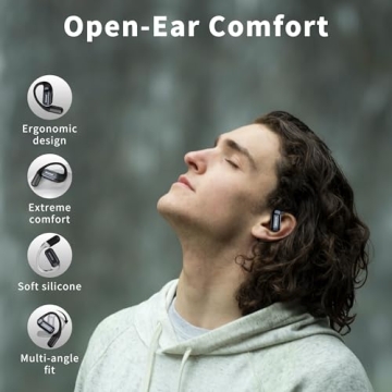 BUGANI Open Ear Bluetooth Headphones with 32 Hour Battery