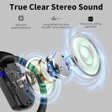 BUGANI Open Ear Bluetooth Headphones with 32 Hour Battery