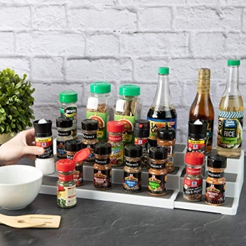 Homeries Expandable 3-Tier Spice Rack with Modern Design