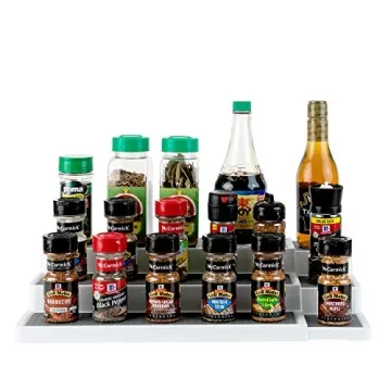 Homeries Expandable 3-Tier Spice Rack with Modern Design