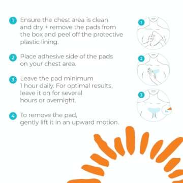 Hoosh Silicone Chest Wrinkle Pads 3 pack, Reusable Overnight Anti Aging Chest Pads for Wrinkle Smoothing, Decollete Anti Wrinkle Patches, Chest Wrinkle Pads Sleeping Reusable