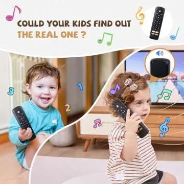 Realistic Baby TV Remote Toy with Lights & Sounds for 1-2 Year Olds
