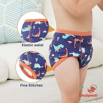 SMULPOOTI Potty Training Underwear for Boys - 8 Pack