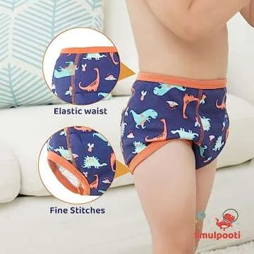 SMULPOOTI Potty Training Underwear for Boys - 8 Pack