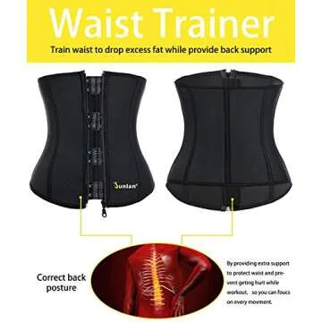Waist Trimmer Weight Loss Ab Belt Stomach Fat Burner Wrap and Waist Trainer Tummy Control Sauan work out Band (Black, 2XL)