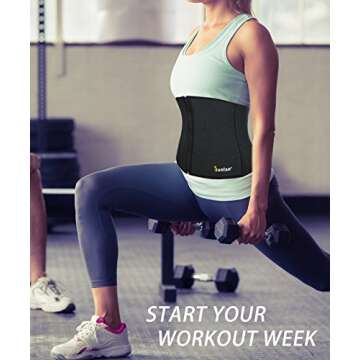 Waist Trimmer Weight Loss Ab Belt Stomach Fat Burner Wrap and Waist Trainer Tummy Control Sauan work out Band (Black, 2XL)
