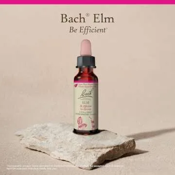 Bach Original Flower Remedies, Elm for Efficiency & Self-Assurance (Non-Alcohol Formula), Natural Homeopathic Flower Essence, Holistic Wellness and Stress Relief, Vegan, 10mL Dropper