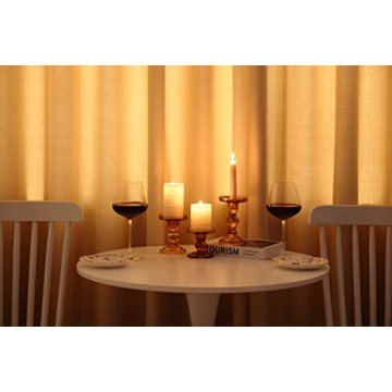 GMWD 3 Pcs Glass Candle Holder Set for Elegant Decor