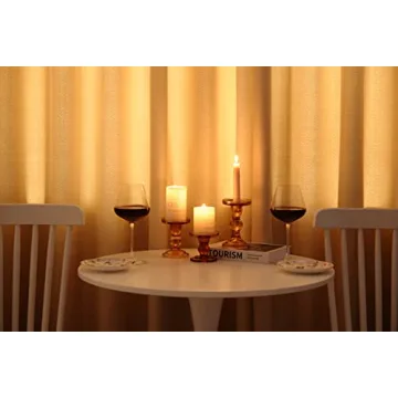 GMWD 3 Pcs Glass Candle Holder Set for Elegant Decor