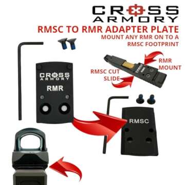Cross Armory RMSC to RMR Adapter for Precision Optics Conversion
