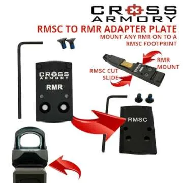 Cross Armory RMSC to RMR Adapter for Precision Optics Conversion
